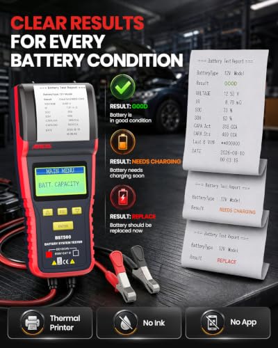 BST500 Car Battery Tester with Printer (BST500)