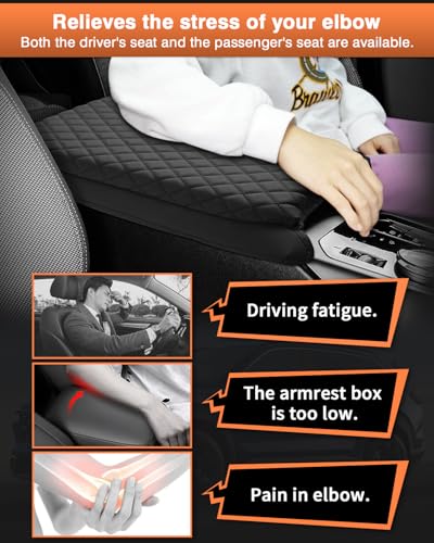 Custom for 2026 2025 BMW X3 Center Console Cover Armrest Cover for BMW X3 Arm Rest Cushion Pad Leather Middle Console Cover Armrest Seat Box Protector BMW X3 Accessories Anti (Size for BMW X3 2025-2026)