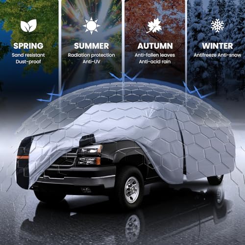 Multi Layer Chevy Silverado 2500HD (W.Fit Silverado 2500HD/3500HD Crew Cab SB / White Truck Cover)