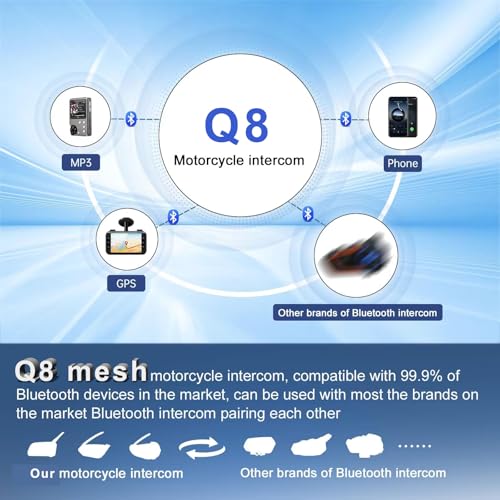 Q8 Motorcycle Helmet Bluetooth Headset (black 1)