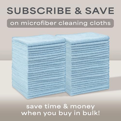 Microfiber Cleaning Cloth (Blue / 100 Pack)