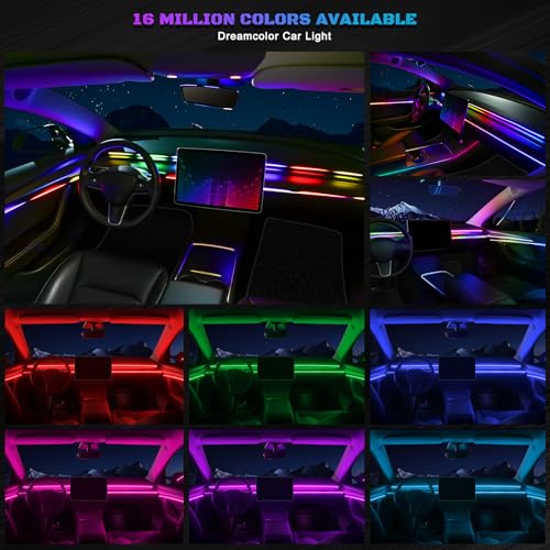 Dreamcolor Acrylic Interior Car LED Strip Light with Wireless APP (Dreamcolor 6 in 1)