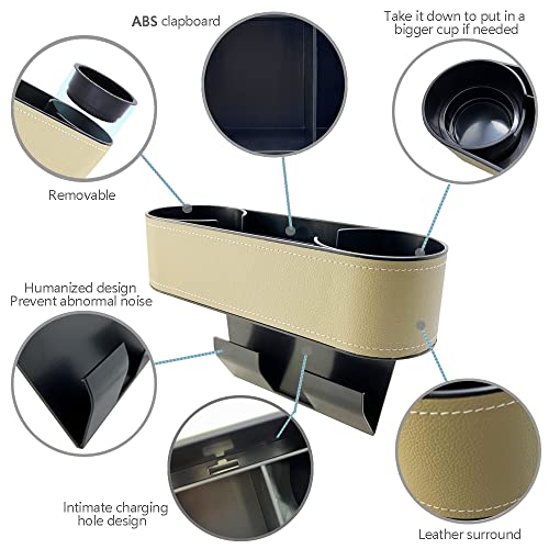 Cup Holder for Car Seat Gap Organizer (beige2)