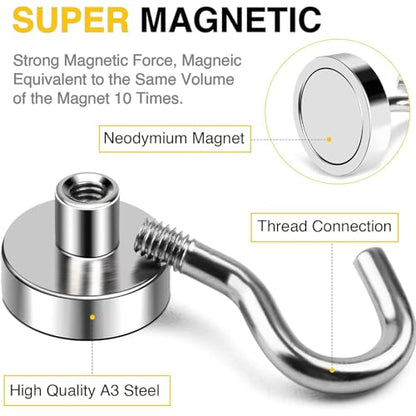 Magnetic Hooks (Silver / 0.63in)