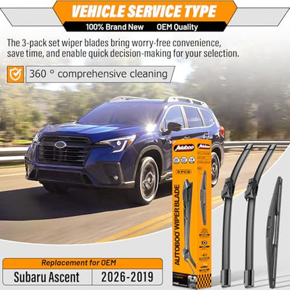 Windshield Wiper Blade Replacement for Subaru Ascent 2019 (26"+20+14)