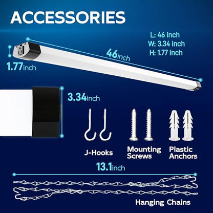 4FT 70W LED Shop Light Linkable (Black / 4FT-70W)