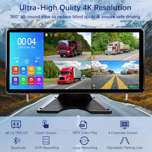 4K RV Backup Camera (10.36 Inch Monitor)