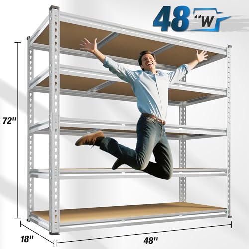 Garage Shelving (48" W x 72" H x 18" D)