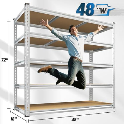 Garage Shelving (48" W x 72" H x 18" D)