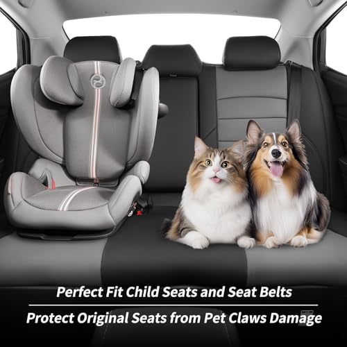 Camry Car Seat Covers Custom Fit for Toyota 2025 2026 Camry (Leatherette(Black/Gray) / 2025-2026 Camry Hybrid (Le Se))