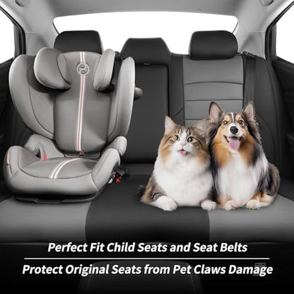 Camry Car Seat Covers Custom Fit for Toyota 2025 2026 Camry (Leatherette(Black/Gray) / 2025-2026 Camry Hybrid (Le Se))