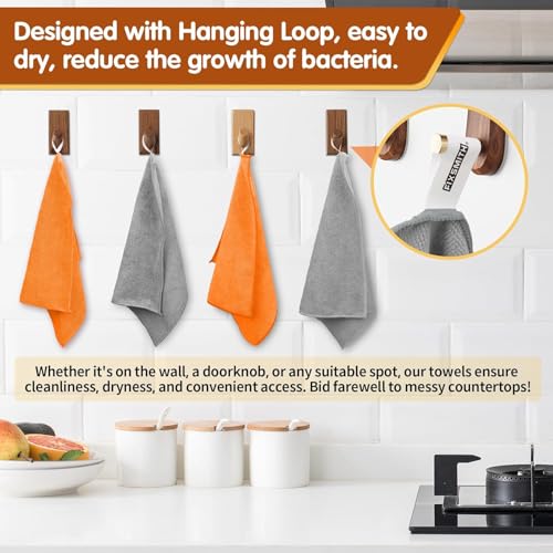 Microfiber Cleaning Cloth (50pk / Grey&orange)