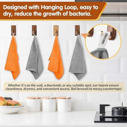 Microfiber Cleaning Cloth (50pk / Grey&orange)