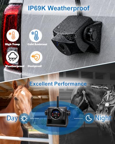 1080P Magnetic Wireless Backup Camera 90 (One Camera without Solar Panel)