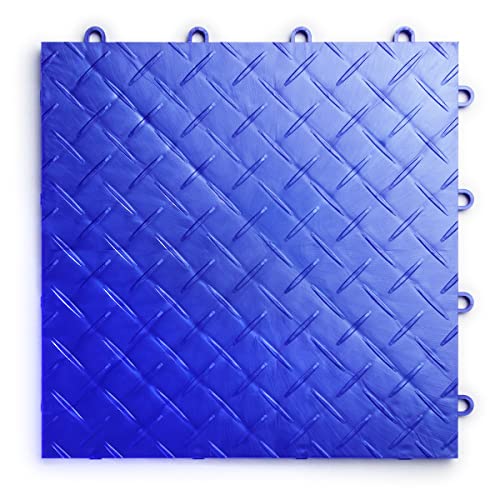 SnapLock RaceDeck Diamond 12"x12" Interlocking Garage Tiles (24 Pack / Royal Blue)
