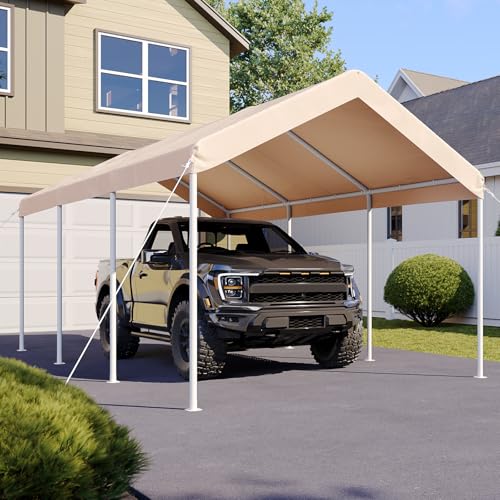 10x20 FT Carport (Khaki / 10x20 FT)