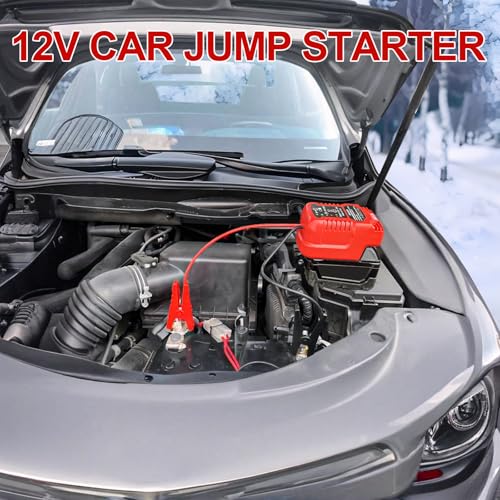 12V Jump Starter Adapter Compatible with Milwaukee 18V Batteries (Red-1PACK)