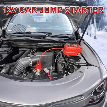 12V Jump Starter Adapter Compatible with Milwaukee 18V Batteries (Red-1PACK)