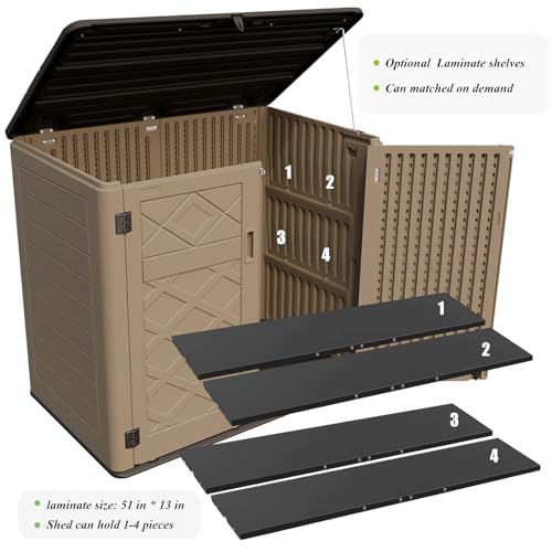 Large Outdoor Storage Shed (Coffee-48 cu ft)