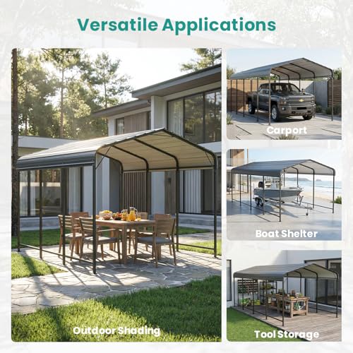 Reinforced Metal Carport (10 x 20 ft)