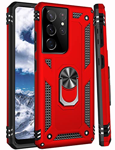 for Galaxy S21 Ultra Case (Galaxy S21 Ultra (Large 6.8") / Red)