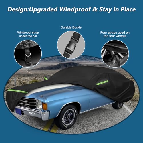 Car Covers for Chevrolet Chevelle Malibu SS Sedan (Black / for Chevrolet Chevelle Malibu SS 1964-1972)