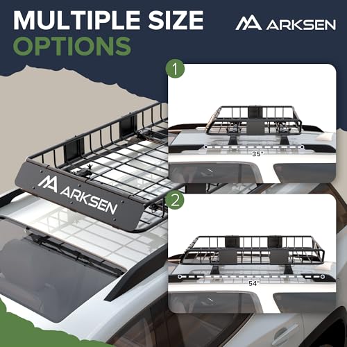 54" x 34" x 6" Roof Rack Cargo Basket with Extension (54" Roof Rack)