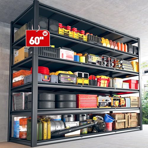 84“H Garage Shelving Heavy Duty Storage Shelves 3500 LBS Adjustable Metal Shelving Uints and Storage for Garage (6 tier-60 "Wx84 "Hx22 "D)