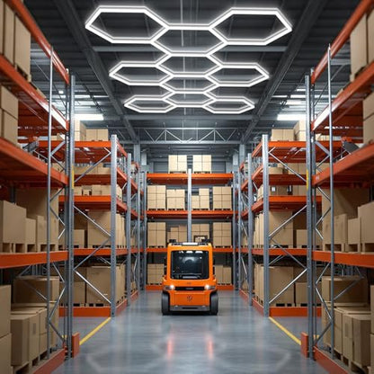Hexagon Garage Lights (5-Girds / Non-Dimmable)