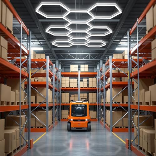 Hexagon Garage Lights (5-Girds / Dimmable)