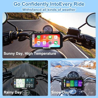 6.25" Motorcycle CarPlay Navigation HD Touch Screen