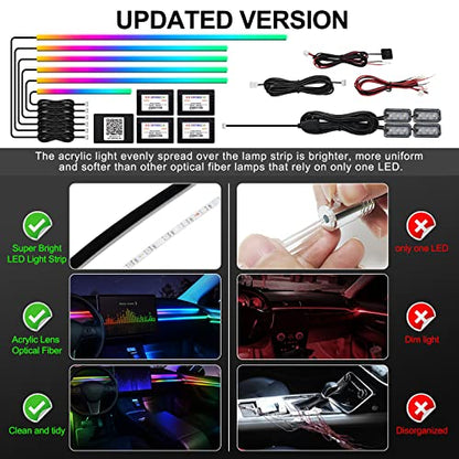 Dreamcolor Acrylic Interior Car LED Strip Light with Wireless APP (Dreamcolor Kit - 10 in 1)