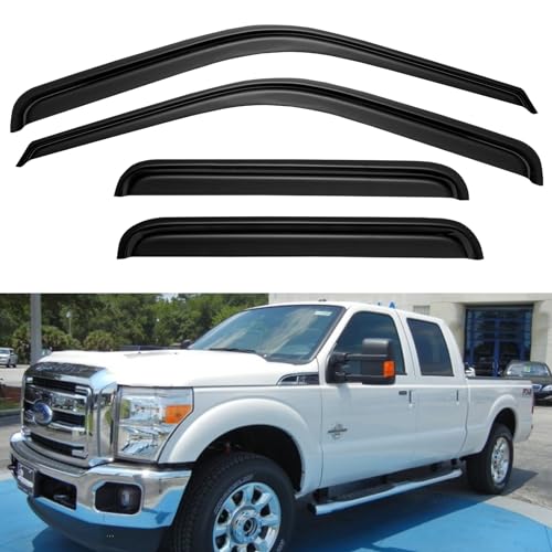 Window Visors Rain Guards for 1999 (1999-2016 F250-F550 supcrew)