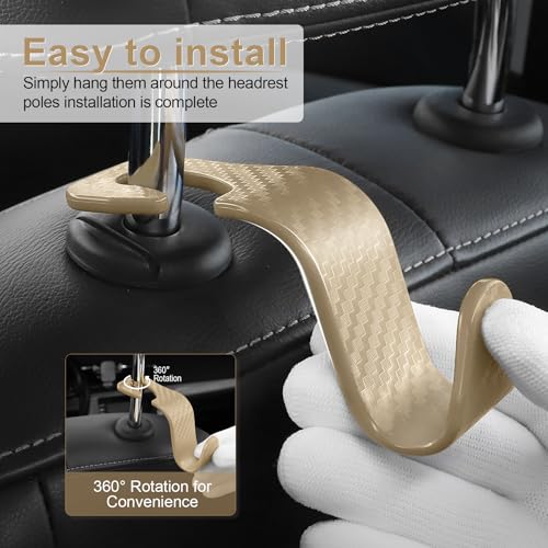 Car Purse Hook (Beige-CF)