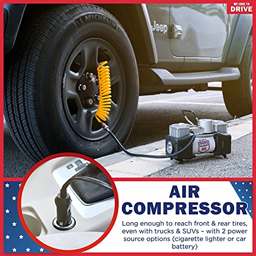 Tire Inflator Portable Air Compressor (Black)