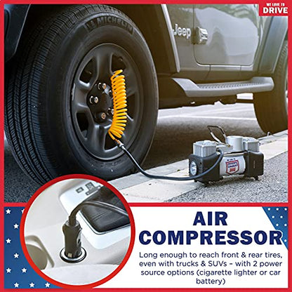 Tire Inflator Portable Air Compressor (Black)