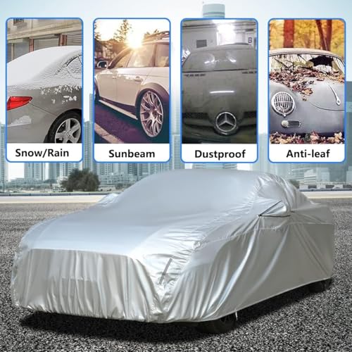 Sport Car Cover Waterproof UV (Silver-Red / CL：for Coupe(Lenght 183"-193"))