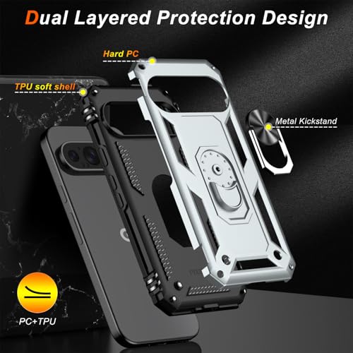 for Google Pixel 9 Case (Silver / Google Pixel 9/Pixel 9 Pro)