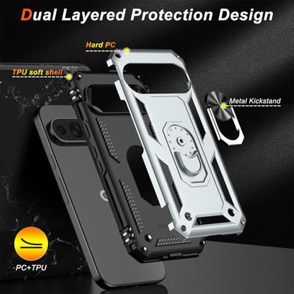 for Google Pixel 9 Case (Silver / Google Pixel 9/Pixel 9 Pro)