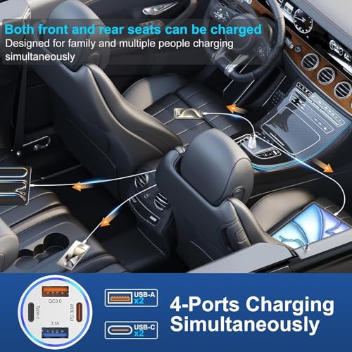 USB C Car Charger (5 Pack / Silver)