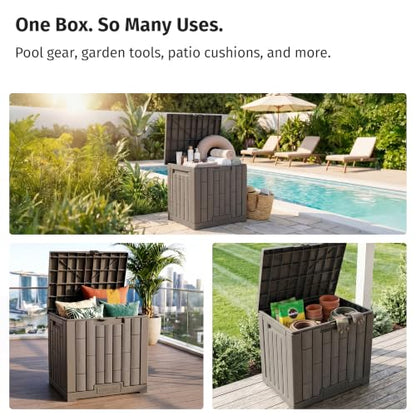 Outdoor Storage Box (Brown / 31 Gallon)