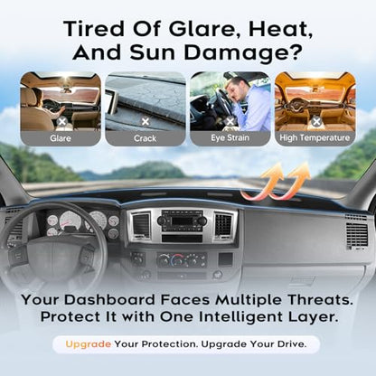 Dash Cover for 2006 (5)06-08 Dodge Ram(Black))