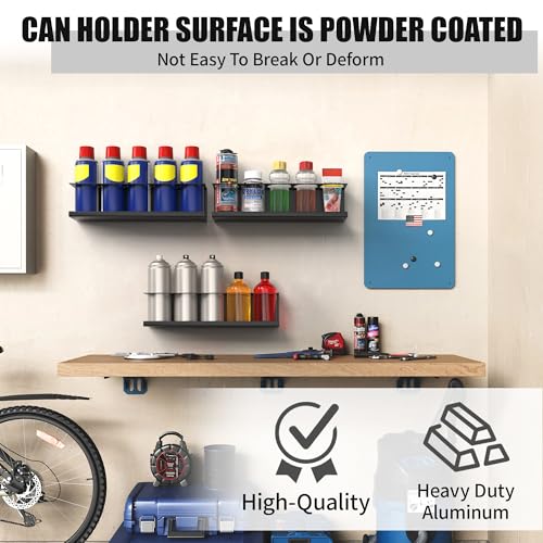 4 Pack Wall Mounted Spray Bottle Holder (Black / 4 Pack)