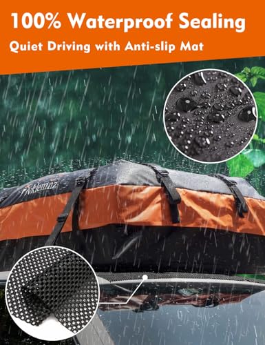 21 Cubic Rooftop Cargo Carrier Waterproof Soft Car Roof Bag (21 Cubic Feet)