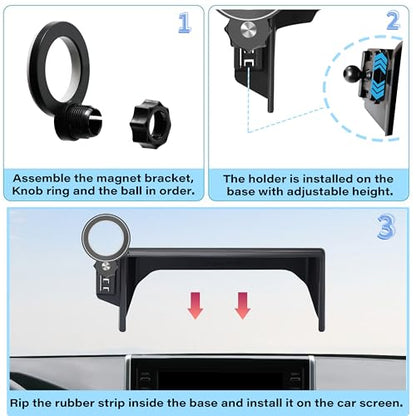 Car Phone Holder for 2019 (fit for 2019-2025 Toyota RAV4 (7/8 Inch Screen))