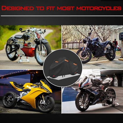 Motorcycle Cover (105" x 41" x 50" / Black)