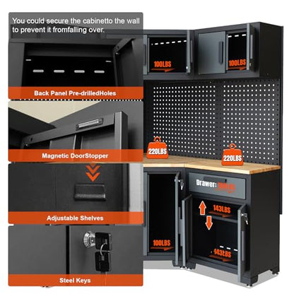 Garage Cabinets and Storage System 8 (Corner)
