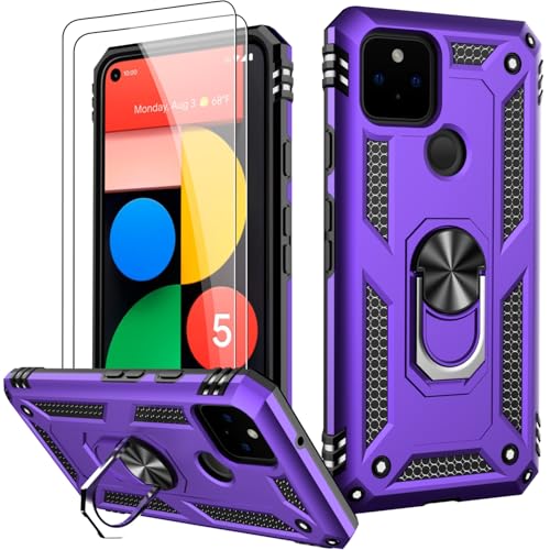for Google Pixel 5 Case with Screen Protector (Purple / Google Pixel 5)