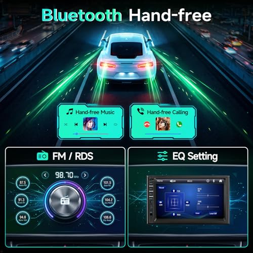 Car Stereo Double Din Radio with Bluetooth Car Audio Receivers (Car MP5 Player(No CarPlay))