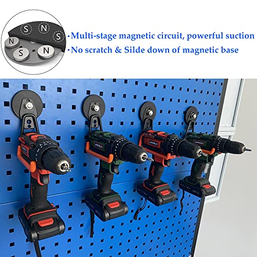 Magnetic Power Tool Organizer (2.59INCH 2PACK Orange Large Gaint Hooks)